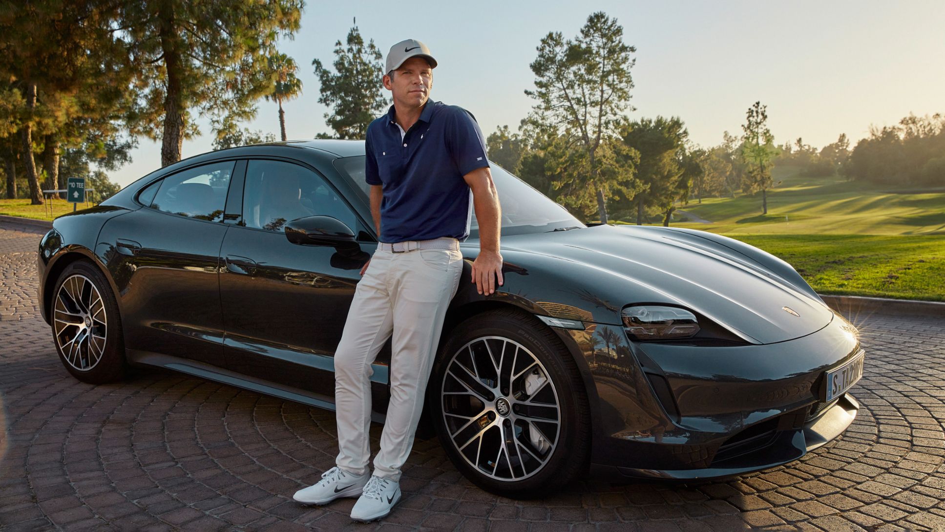 Paul Casey, Porsche Brand Ambassador, Taycan Turbo, 2020, Porsche AG