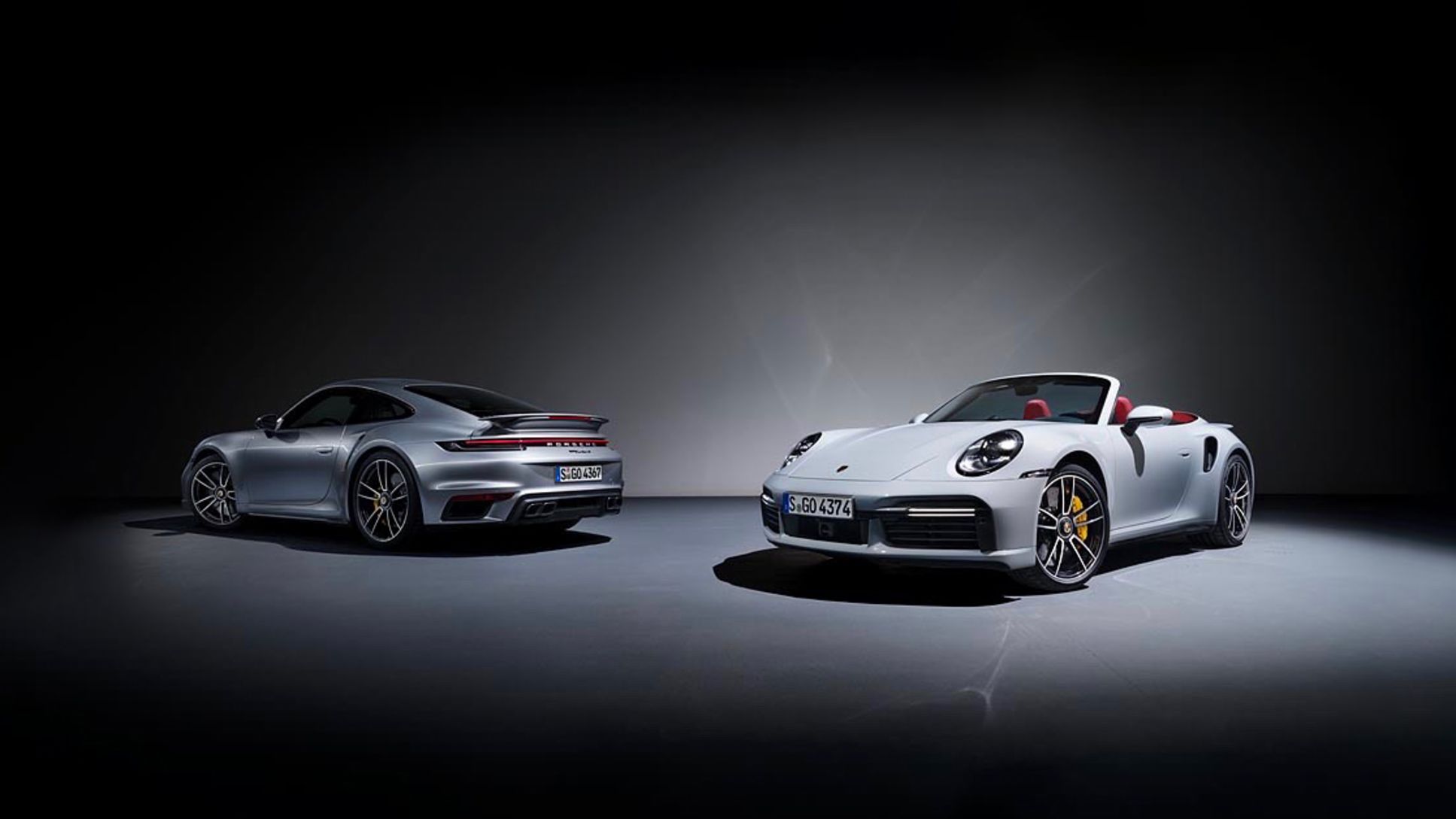 911 Turbo S, 911 Turbo S Cabriolet, l-r, 2020, Porsche AG