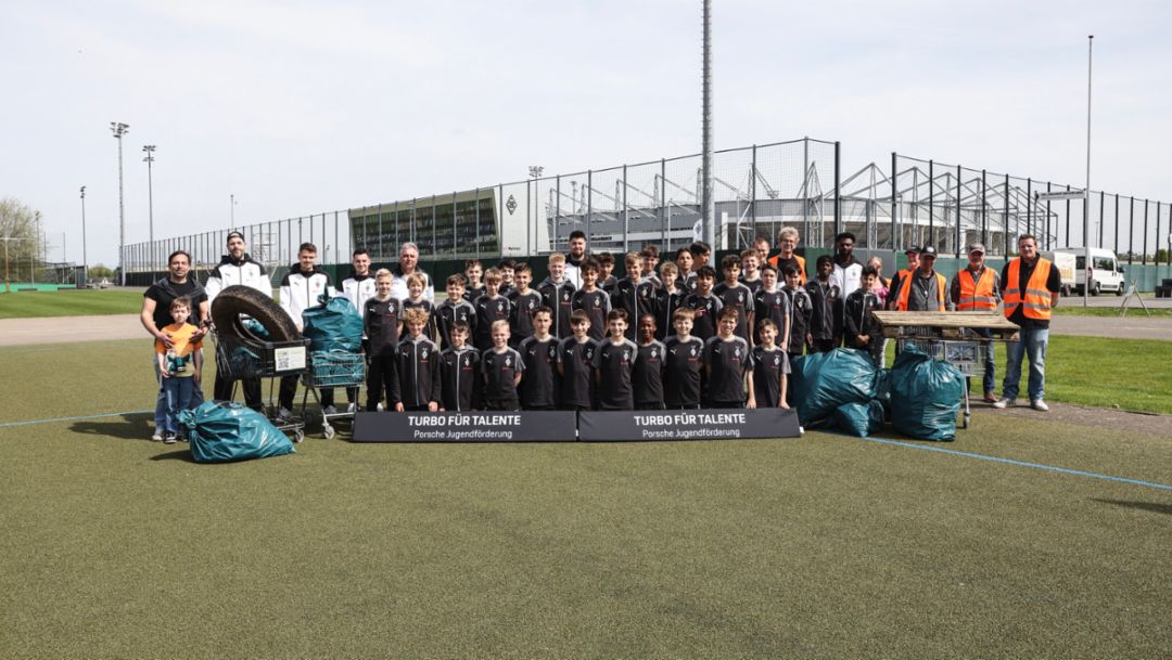 Talente Hand in Hand, Müllsammelaktion, Mönchengladbach, 2024, Porsche AG