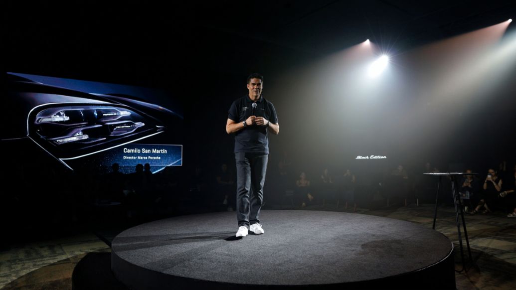 Camilo San Martín, Director General de Porsche de México, Presentación en México de Porsche Cayenne Black Edition y Porsche Taycan Black Edition, Nuevo Vallarta, Nayarit, Porsche de México, 2025.