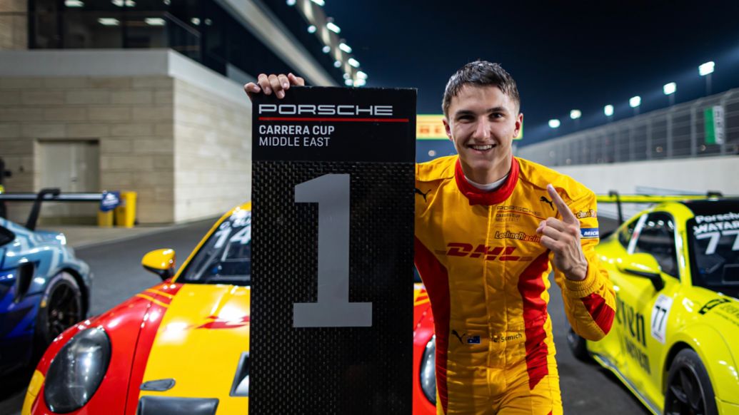 Caleb Sumich, DHL, Porsche Carrera Cup Middle East, Qatar, Races 1, 2025, Porsche Middle East