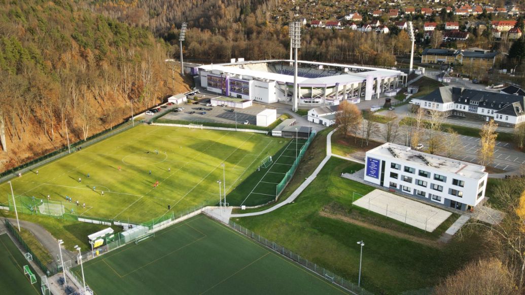 Vereinsgelände, Erzgebirge Aue, 2021, Porsche AG