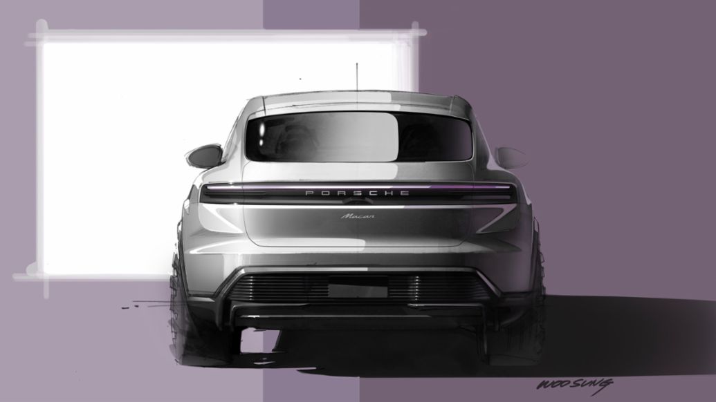 Boceto del Porsche Macan, 2024, Porsche AG