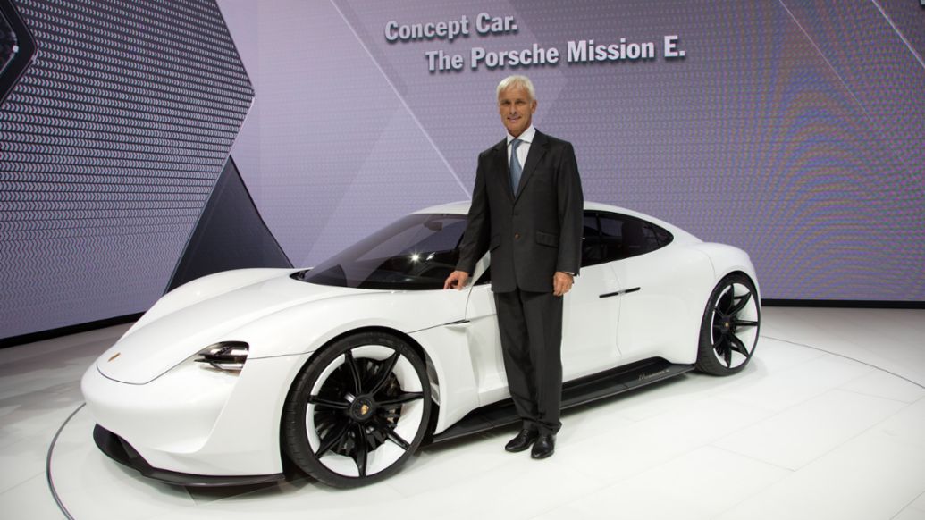Matthias Müller, Chairman of the Executive Board, Concept car, Press Conference IAA , Frankfurt, 2015, Porsche AG