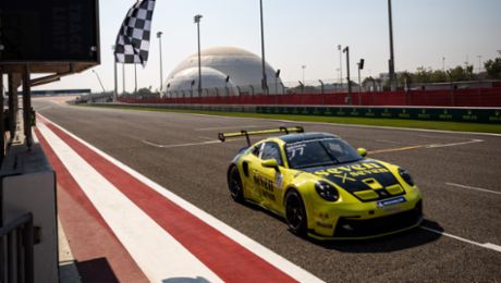 Japanese rookie Taichi Watarai dominates opening round of Porsche Carrera Cup Middle East in Bahrain