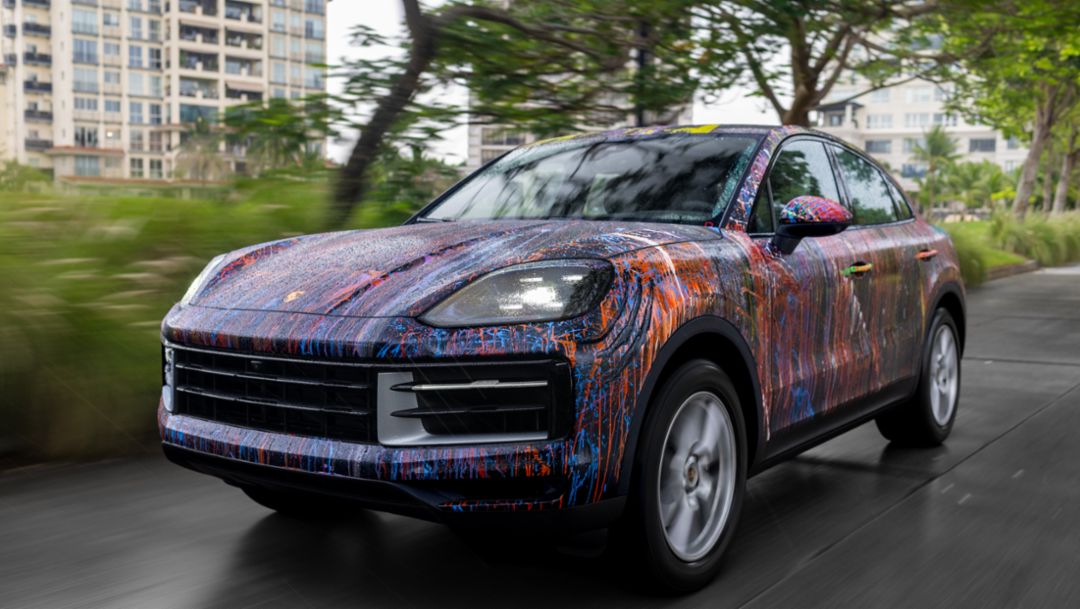 Un Porsche Cayenne Coupé cobra vida como obra de arte en Panamá