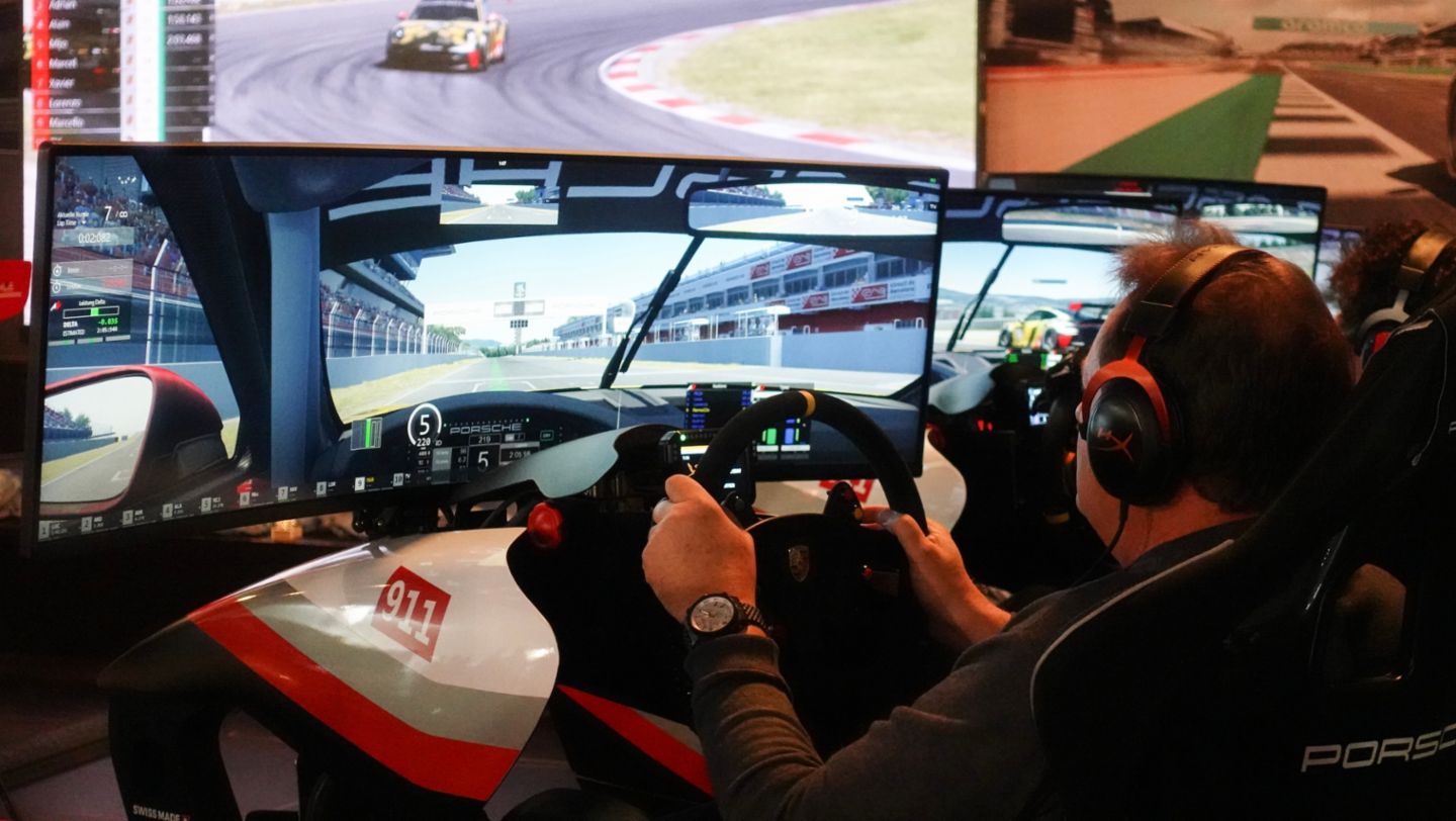 Martin Bodmer, Yves Senn, Pascal Gehring und Orlando Eisenreich, Porsche Esports Carrera Cup Suisse, 2024, Porsche Schweiz AG