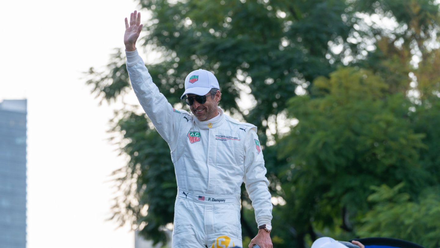 2023: Patrick Dempsey, actor, piloto y embajador de Porsche Design en La Carrera Panamericana.