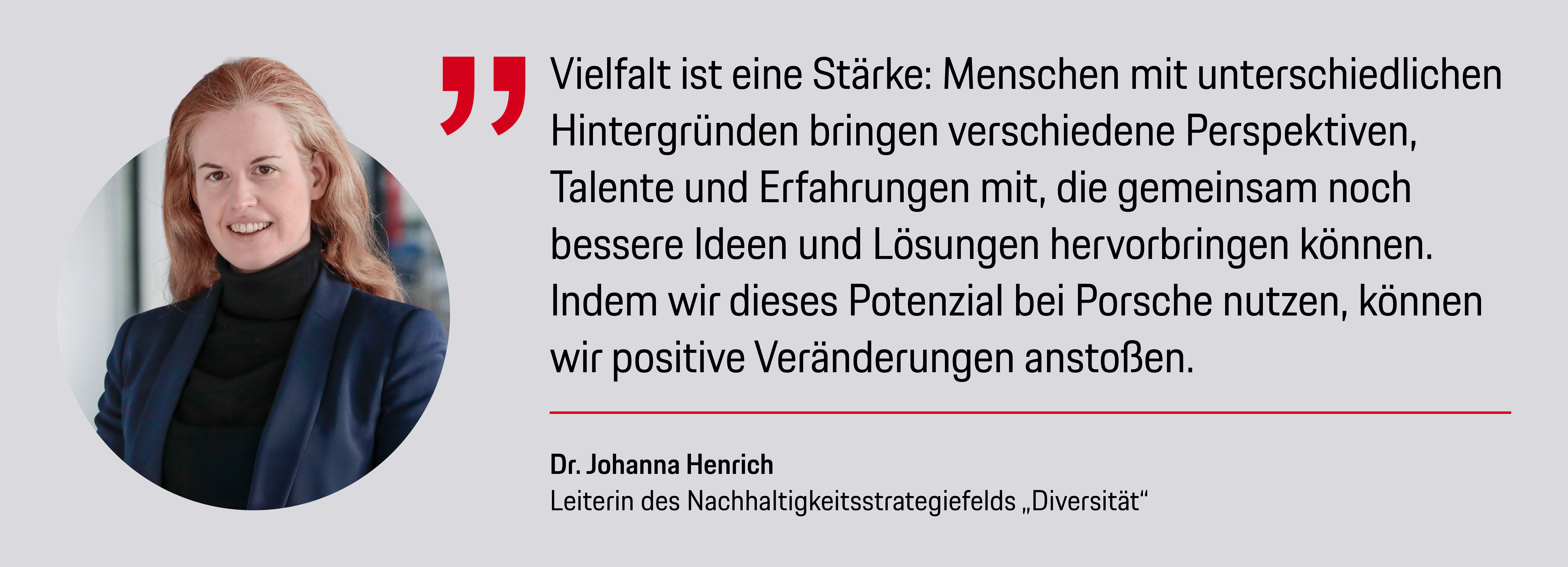 Dr. Johanna Henrich, Leiterin des Nachhaltigkeitsstrategiefelds &bdquo;Diversit&auml;t", 2026, Porsche AG